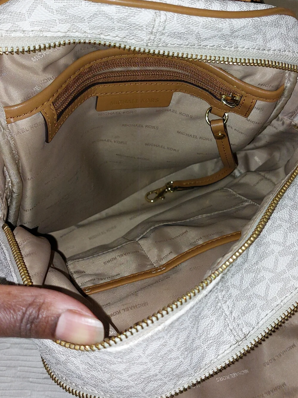 Michael Kors Jet Set Signature Vanilla Logo Backpack